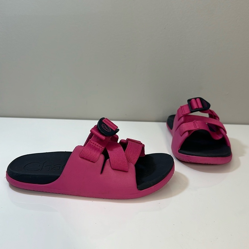 Chaco Chillos Magenta Pink Slip‎ On Slide Sandals Size 1